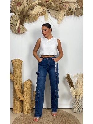 Jeans vaquero cargo