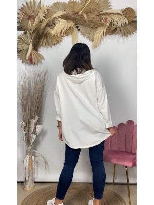 Sudadera oversize blanca