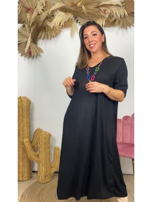 Vestido collar negro