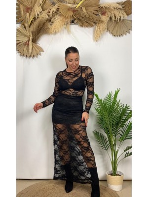 Vestido encaje largo