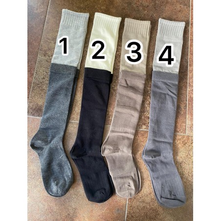 Calcetín alto bicolor