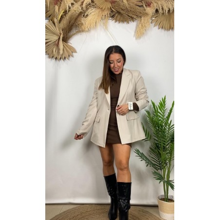 Blazer oversize beige