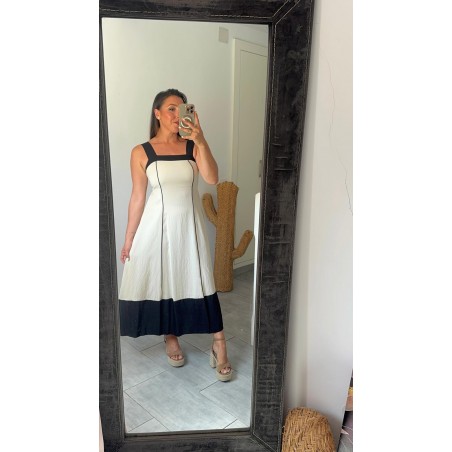 Vestido bicolor