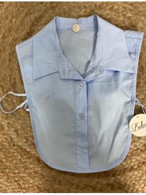 Cuello camisa celeste