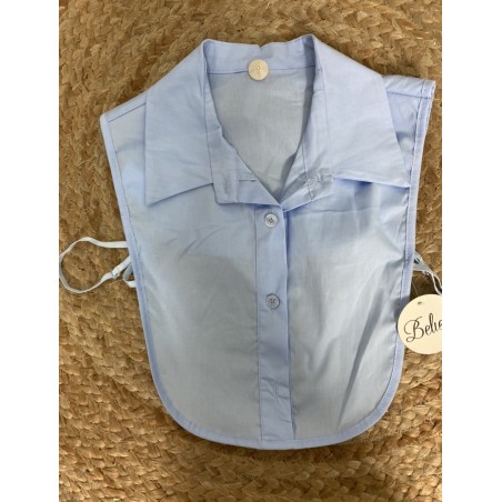 Cuello camisa celeste